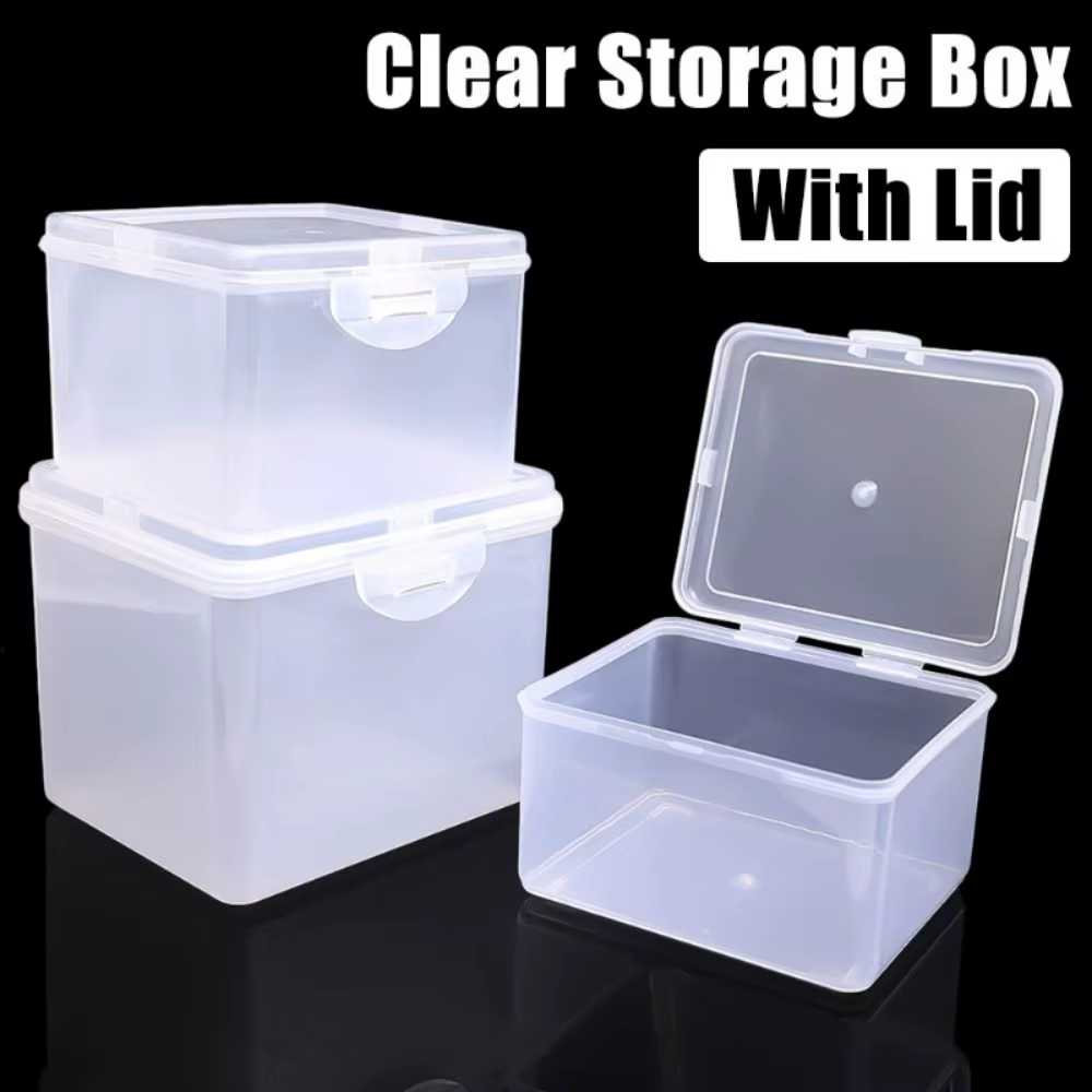 Boîte de Rangement Polyvalente en Plastique avec Couvercle
