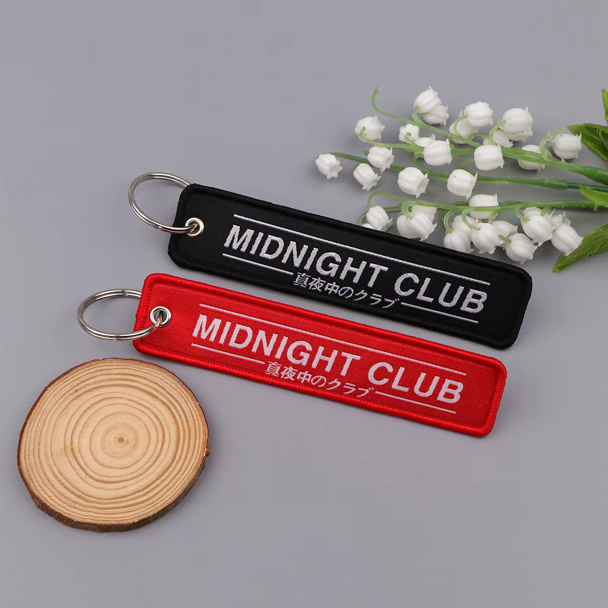 Porte-clés brodé du Club de minuit