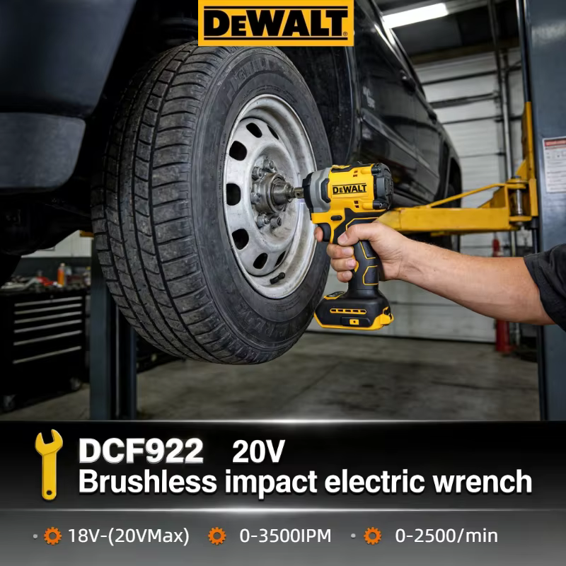 Clé à chocs sans fil DEWALT DCF922 20V : Outil sans fil à couple élevé de 1/2 pouce pour le fixation rapide et intensif