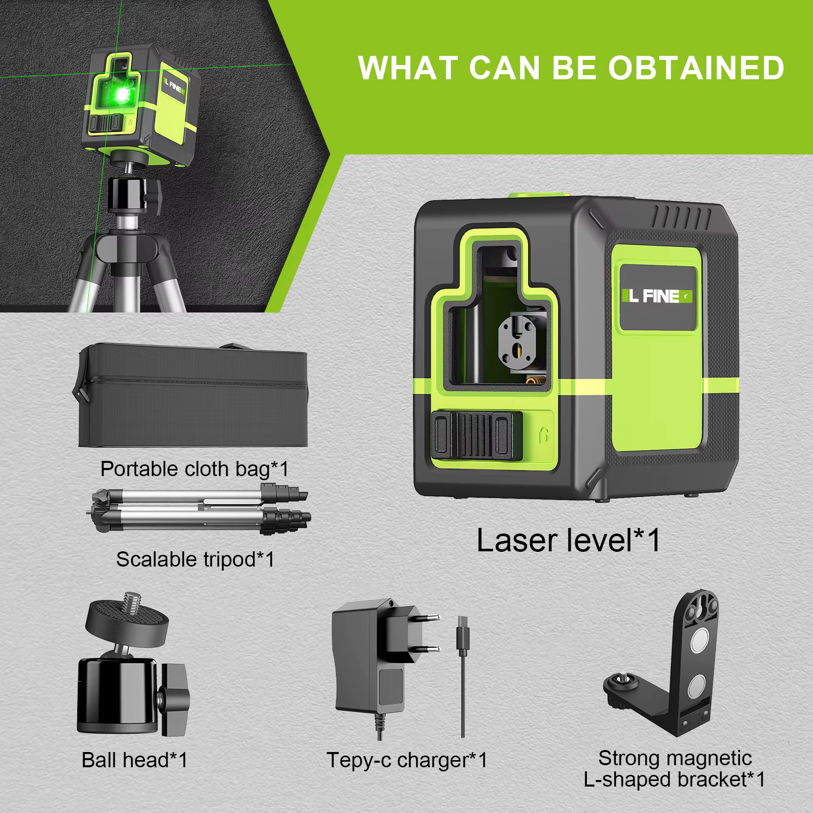 Lfine Laser niveau 2 lignes