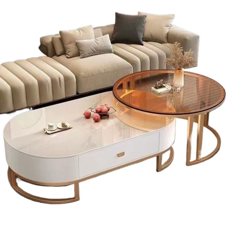 Table basse en marbre pour carnet de notes, italienne, Unique, de luxe, Design rond, Mesa Centro, accessoires de Salon pour la maison