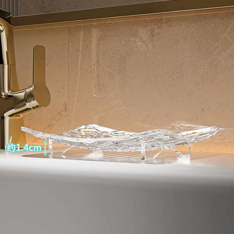 Boîte à savon de luxe légère transparente