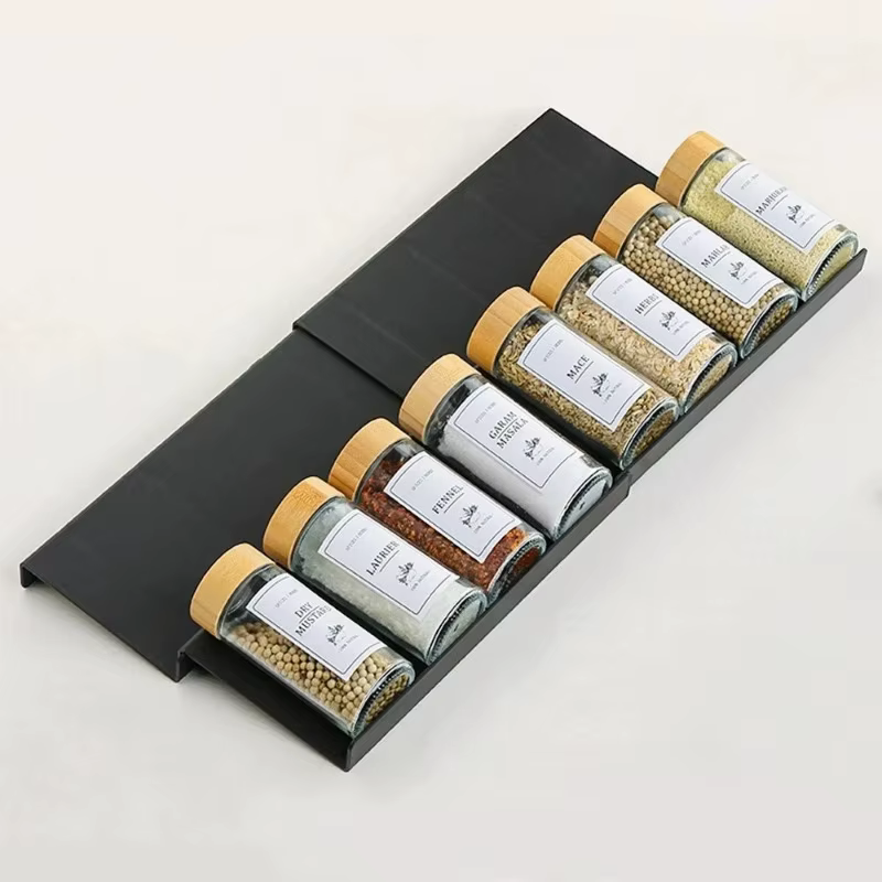 Organisateur de tiroir à épices de cuisine à 4 niveaux