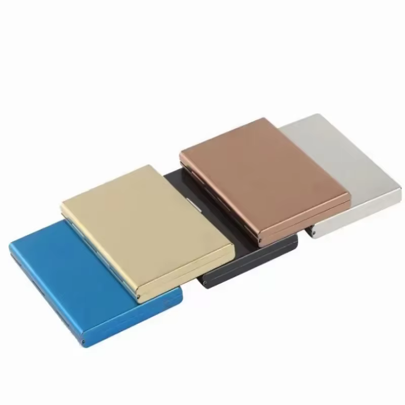 Boîte de rangement pour cartes de visite en acier inoxydable