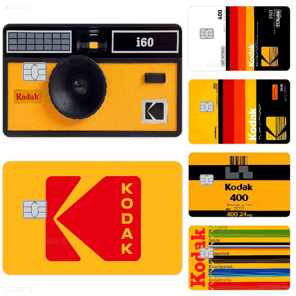 K-Kodak Logo bricolage carte de débit de crédit autocollant fête