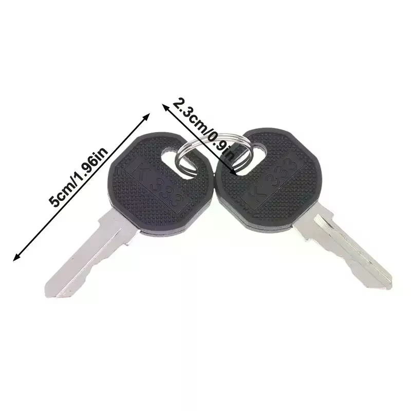 2 pièces K333 clés clé de casier de caravane pour Emka EK333 Elddis clé
