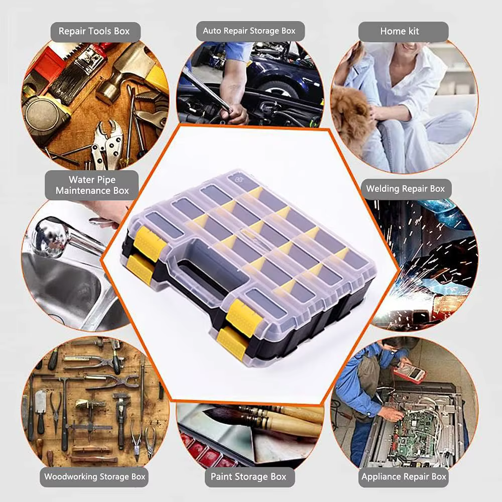 Boîte à outils portable avec compartiments