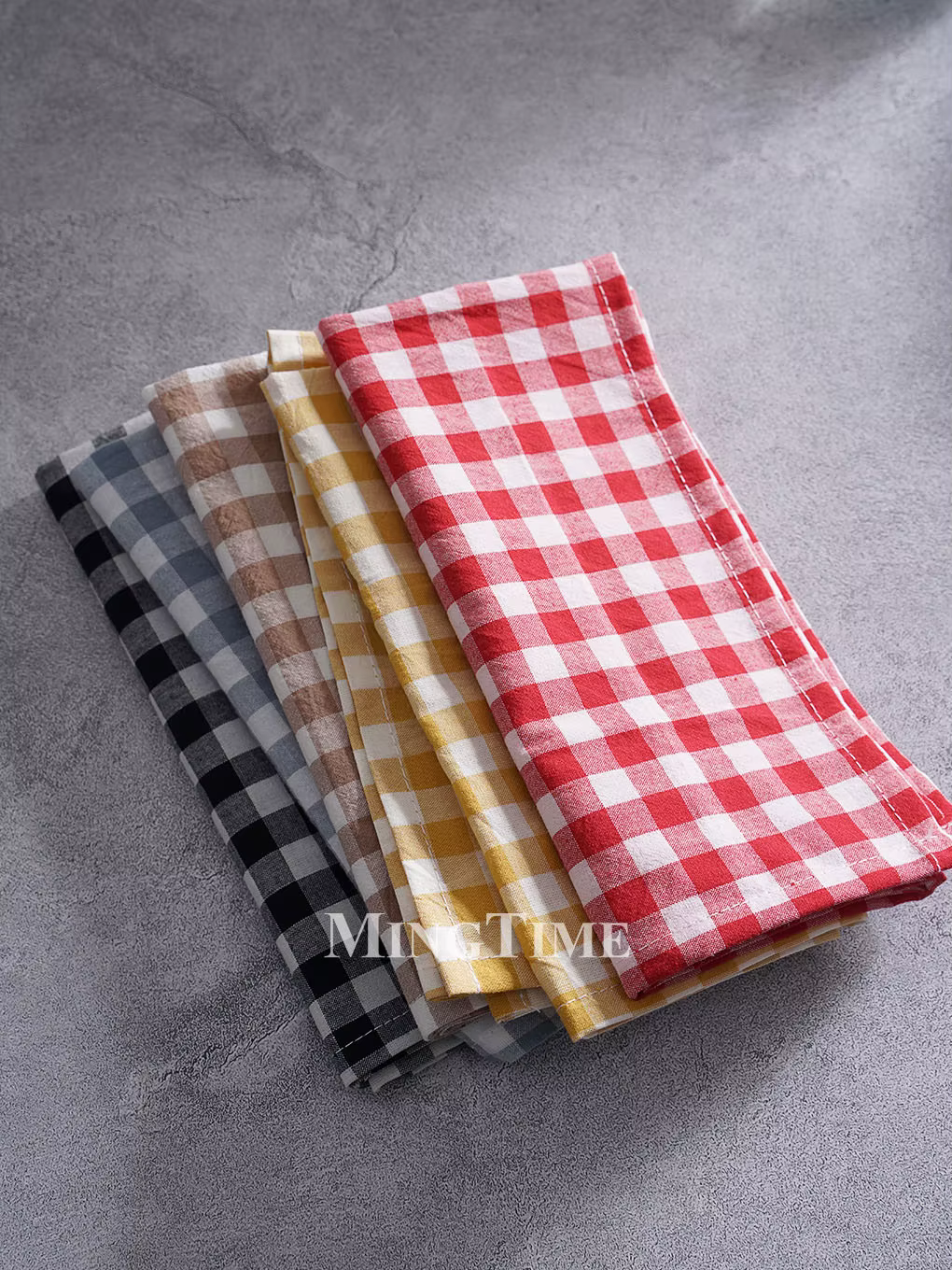 Serviette de table en coton à carreaux vichy 42cm x 42cm