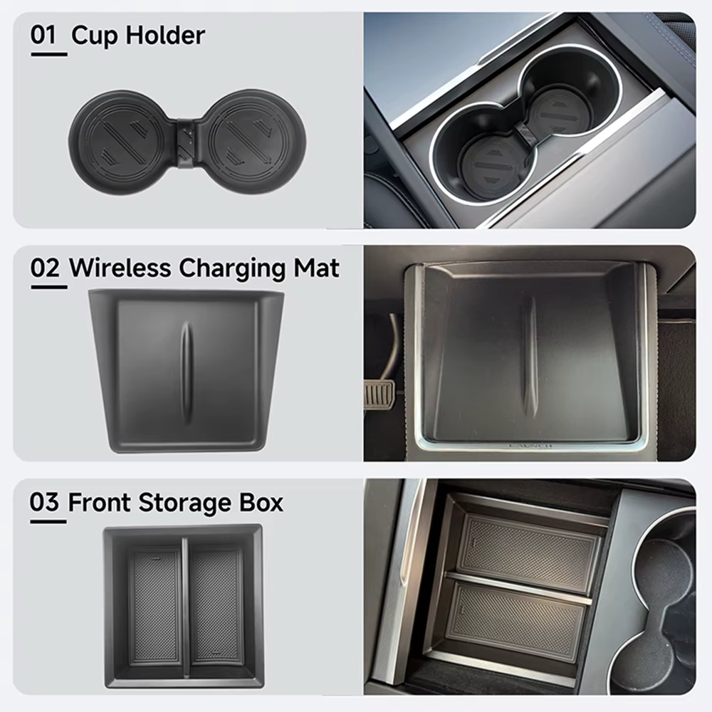 Boîte de rangement pour Tesla modèle Y Juniper, accessoires, plateaux de Console centrale pour Tesla modèle Y Juniper 2025 – 2026, couvercle de Webcam
