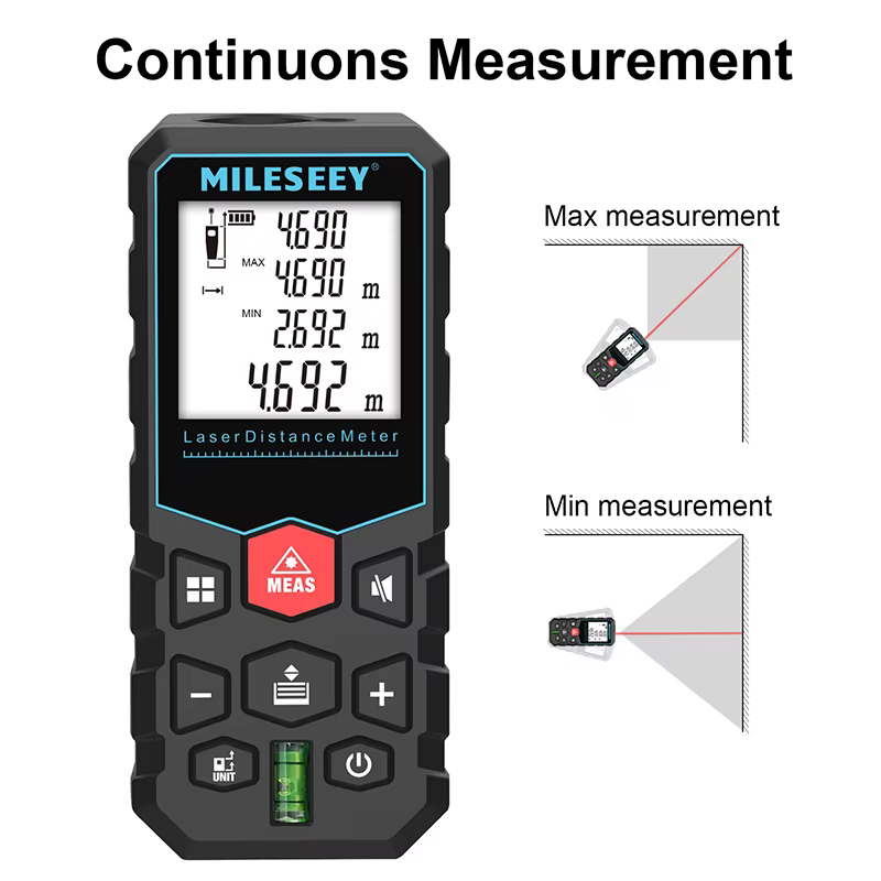 MILESEEY X5 ruban à mesurer Laser 40M télémètre