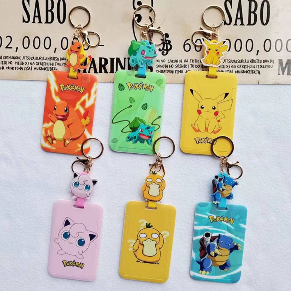 Porte-cartes Pokemon Kawaii Pikachu Psyduck Bulbasaur Charmander