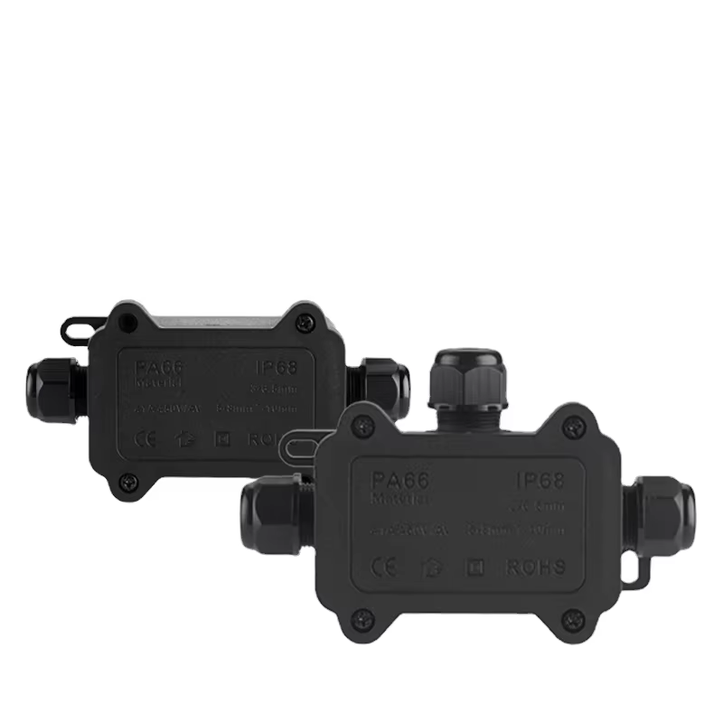Boîte de jonction étanche extérieure IP68 noire