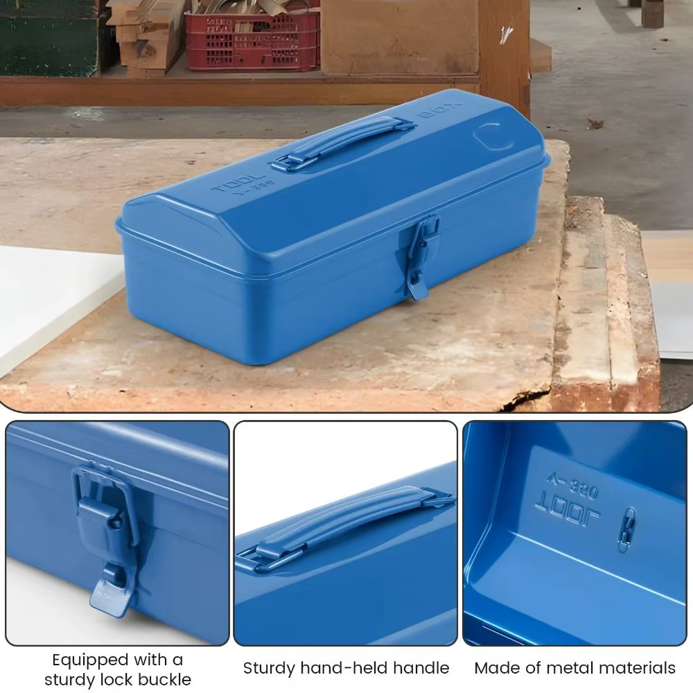 Grande boîte à outils en métal de rangement intégrée