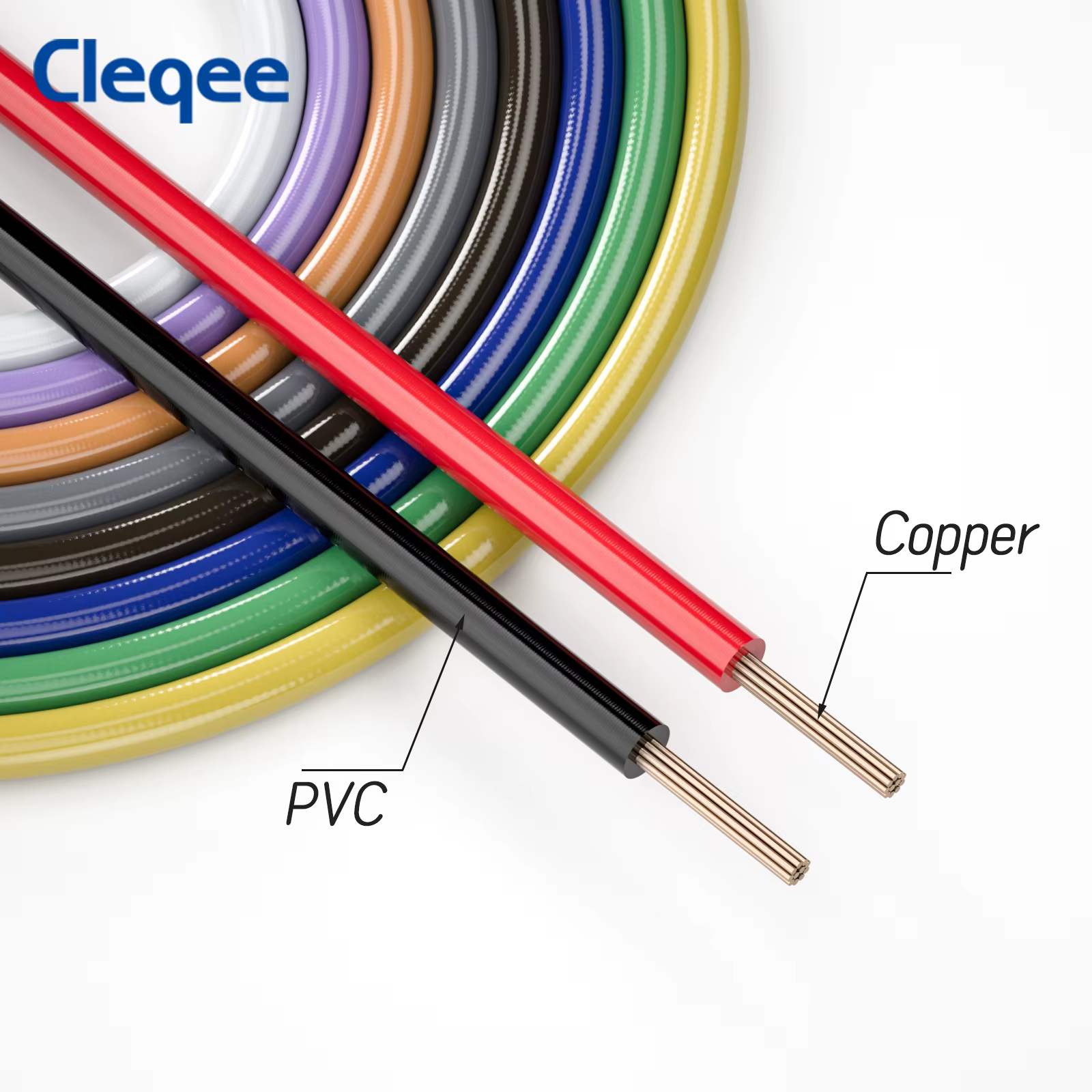 Cleqee-Pince crocodile à double extrémité avec câble de test en cuivre flexible