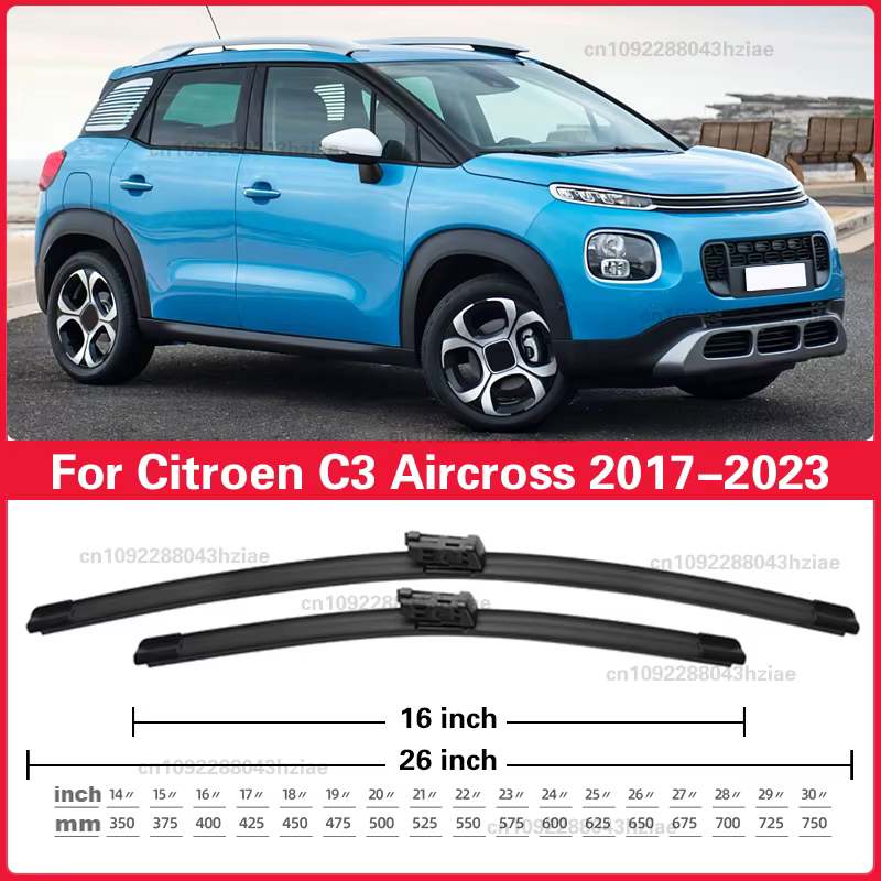 Balais d'essuie-glace de pare-brise de voiture adaptés à citroën C3 Aircross 2017 – 2023