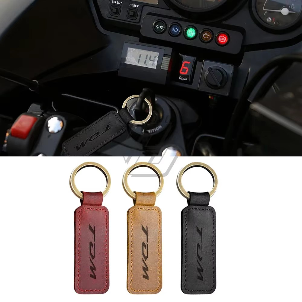 Porte-clés en cuir de vache pour moto Yamaha TDM 850 900