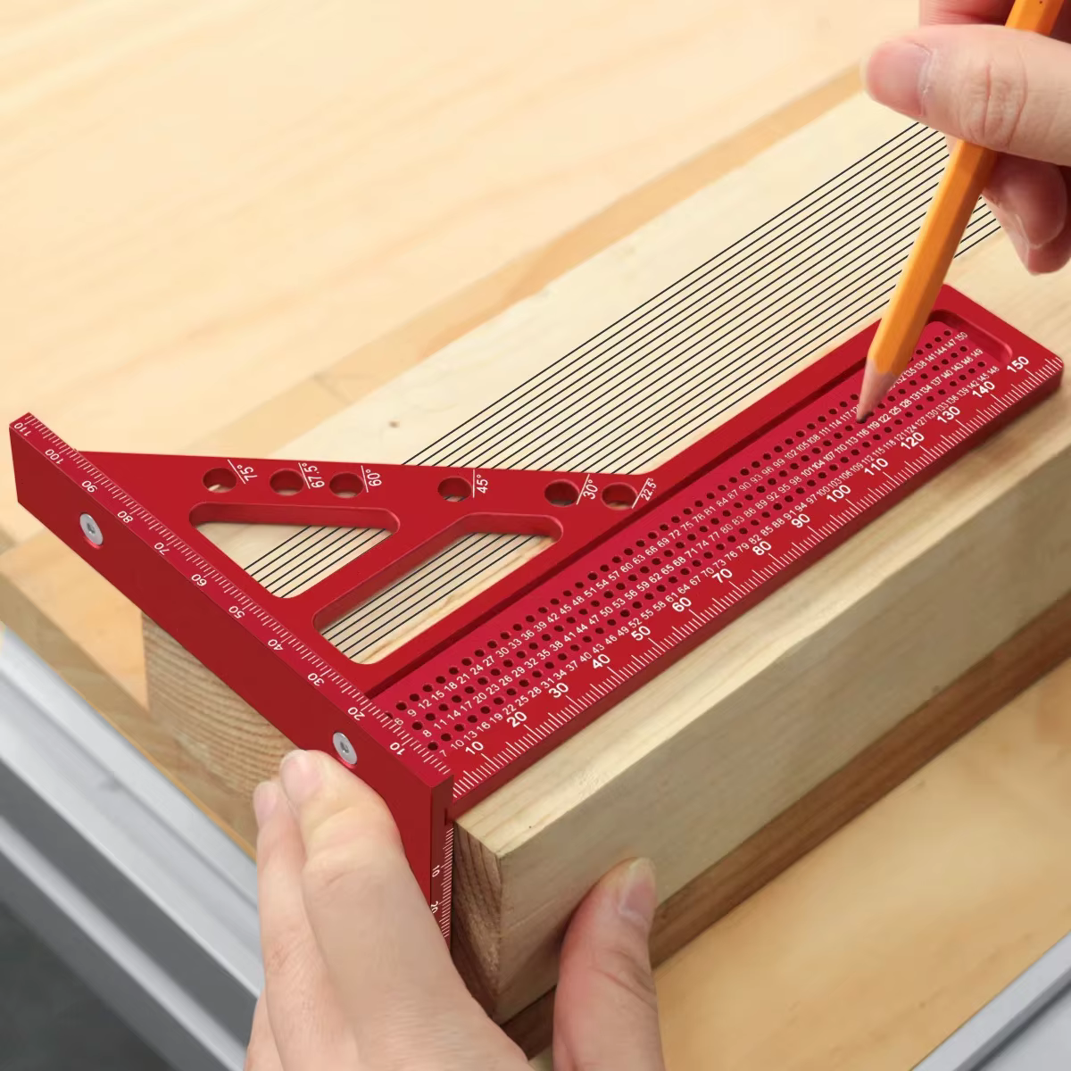 Règle de mesure 3D en alliage d'aluminium