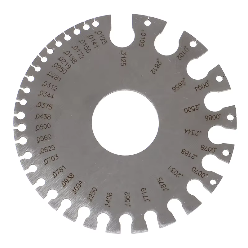 Jauge de fil en métal, jauge de diamètre de fil rond, instrument de mesure