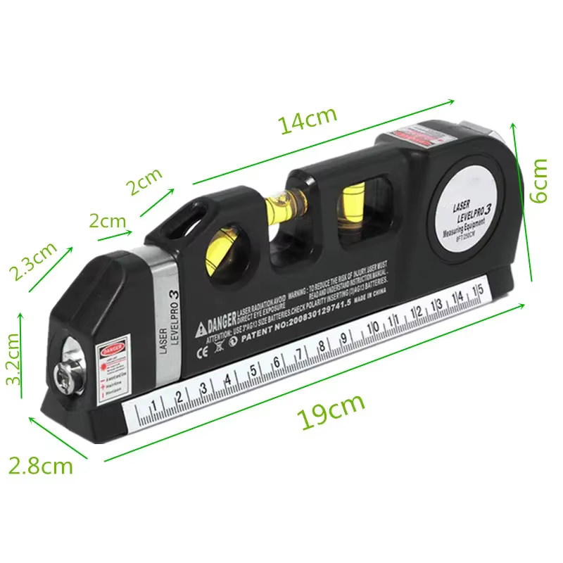Niveau Laser Horizon mesure verticale 8 pieds aligneur règles Standard et métriques