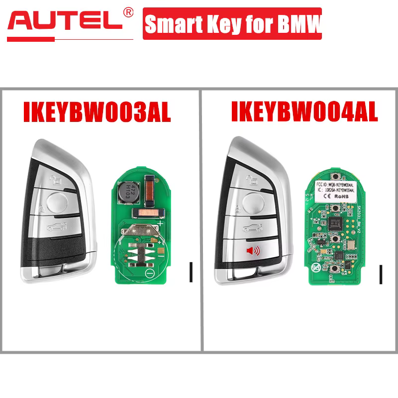 Clé Autel Razor Style IKEYBW003AL IKEYBW004AL pour BMW 3 4 boutons clé universelle intelligente fonctionnant avec programmeur de clé MaxiIM KM100 E