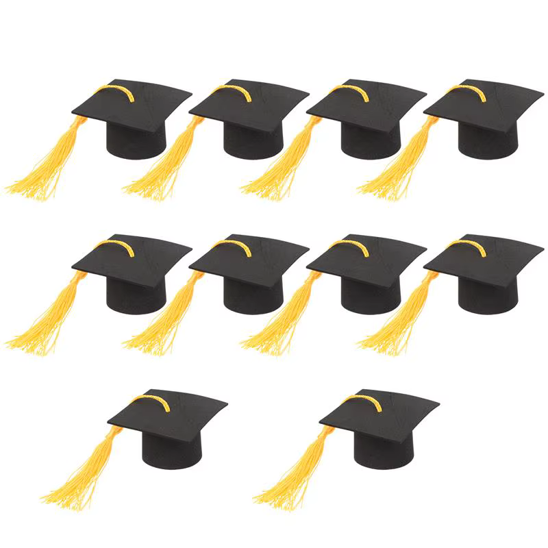 10 pièces Mini casquette de remise des diplômes casquettes de docteur