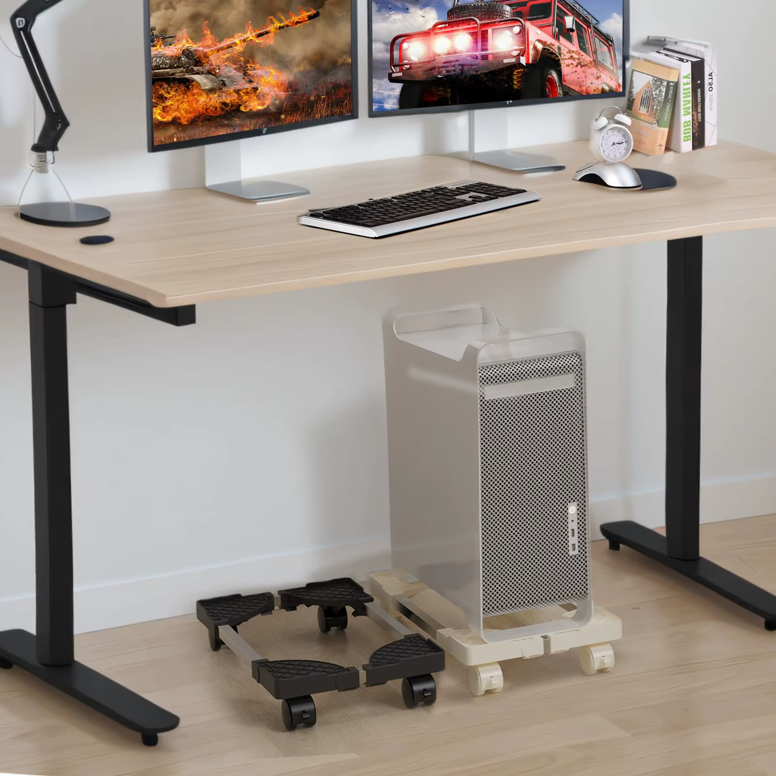 Support d'ordinateur pour tour de bureau, adapté à la plupart des accessoires de bureau de jeu sur PC, support de sol réglable pour processeur Mobile