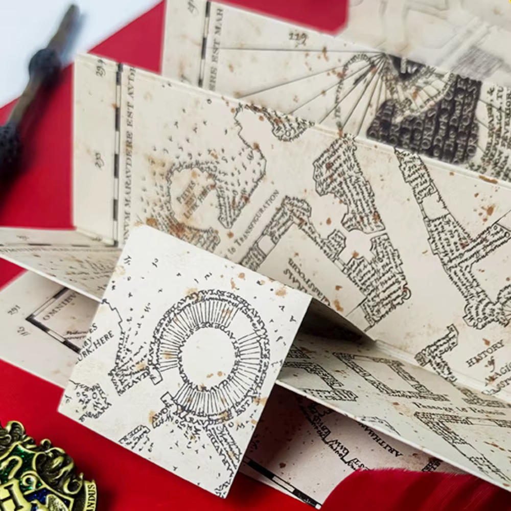Véritable carte au trésor de Harry Potter Poudlard édition complète haute définition cartes de Marauder cadeau de