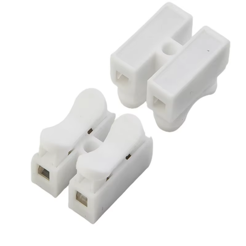 Boîte 55 pièces CH-2 connecteur rapide de fil à ressort 2p bornes à sertir électriques bloc pince de câble d'épissure bande Led facile à installer