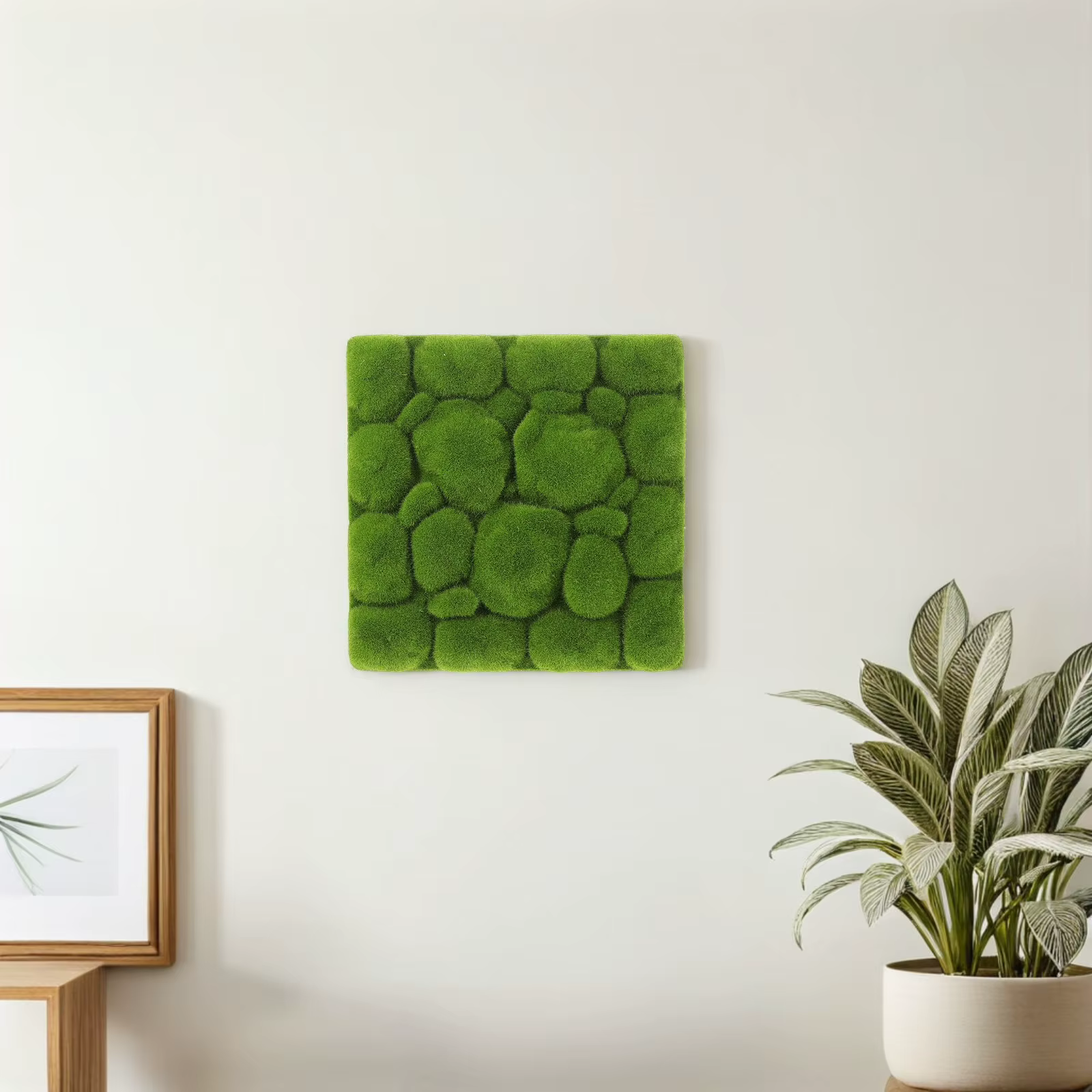 Lot de 3 panneaux muraux décoratifs en mousse artificielle DIY pour la décoration de la maison