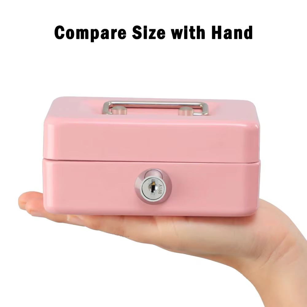 Mini-coffre-fort portable avec serrure à clé