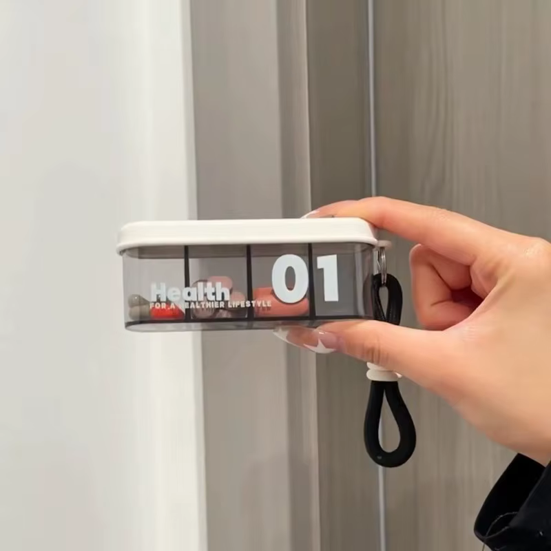 1PC Boîte à pilules portable avec compartiments