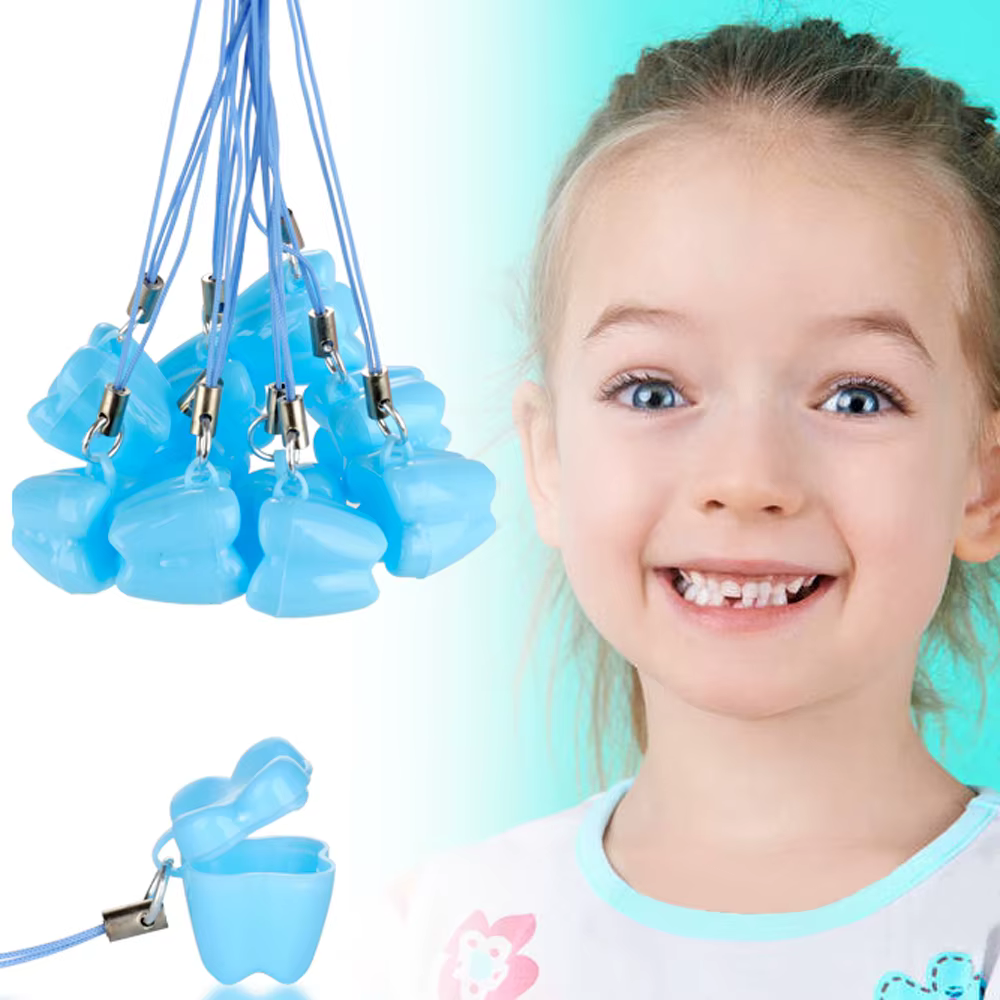 Boîte à dents en forme de dent pour bébé, boîtes de rangement de dents de lait pour enfants, conteneur d'évaluation de dents à feuilles caduques pour enfants, boîte-cadeau pour nouveau-né, 50 pièces