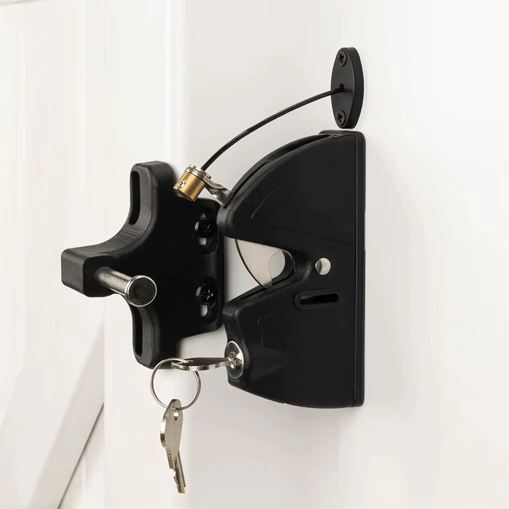 Espace extérieur sécurisé avec clé verrouillable 2 côtés loquet de porte clé diverses serrures de clôture verrouillage automatique serrure de clôture