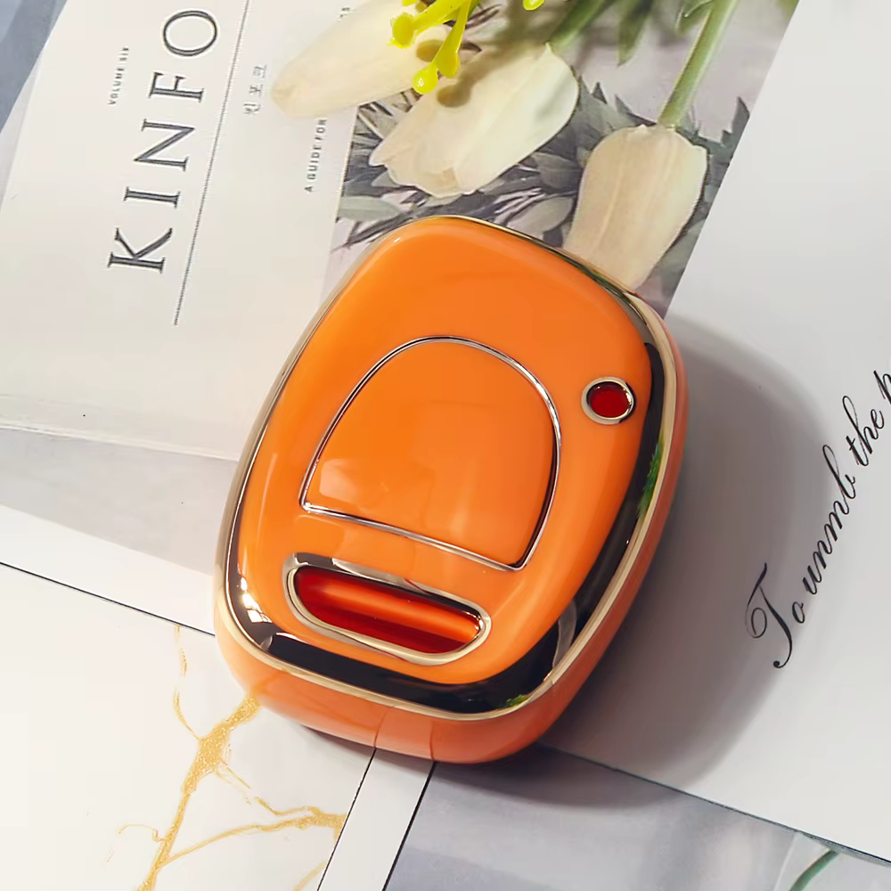 KEYYOU nouveau 1 boutons pour Renault Twingo Clio Kangoo maître symbole Protection porte-clés TPU voiture clé housse coque accessoires