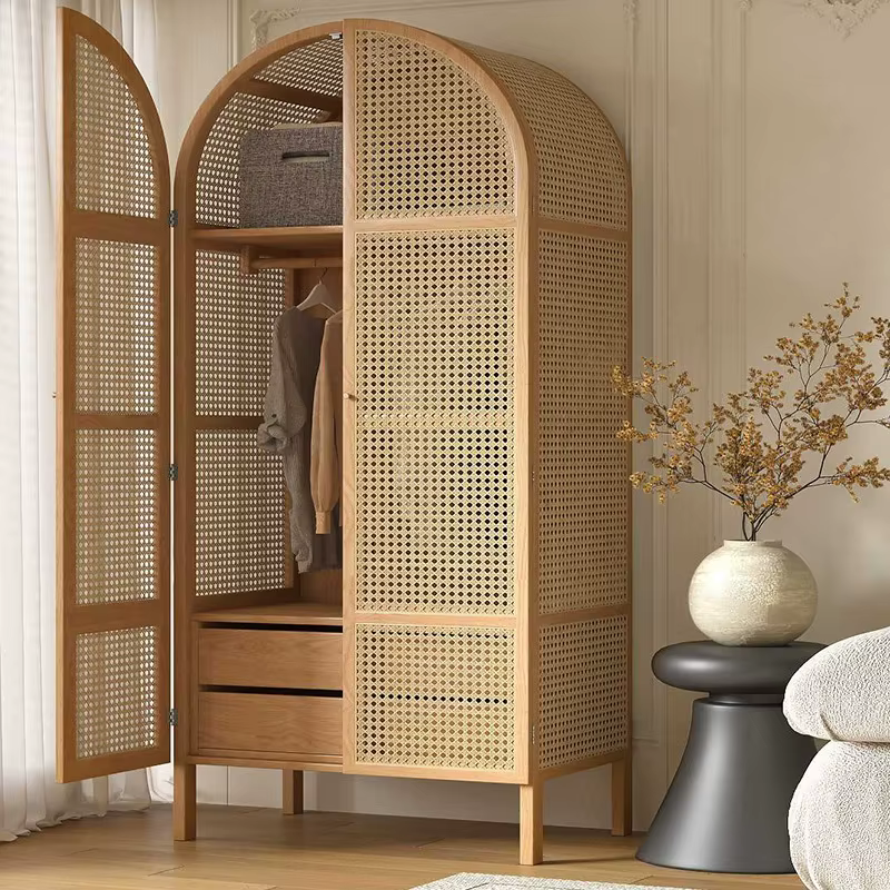 Armoires de chambre à coucher en bois vêtements femmes modernes armoires d'affichage tiroir Simple Szafa Tekstylna Na Ubrania meubles de Salon
