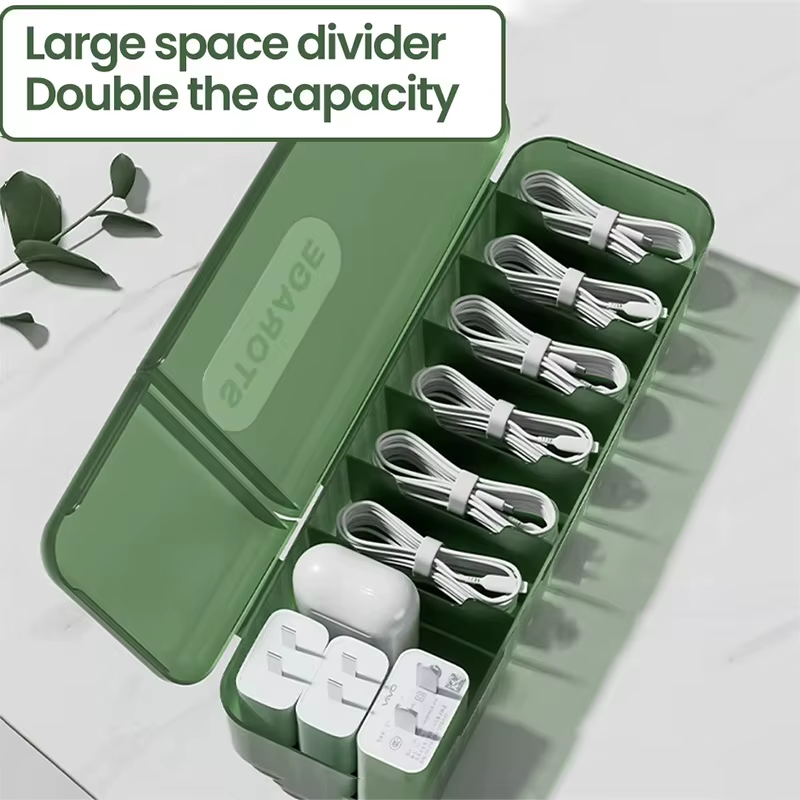Boîte de rangement de câbles avec 7 compartiments