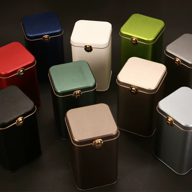 Boîte à thé en métal de Style européen avec serrure