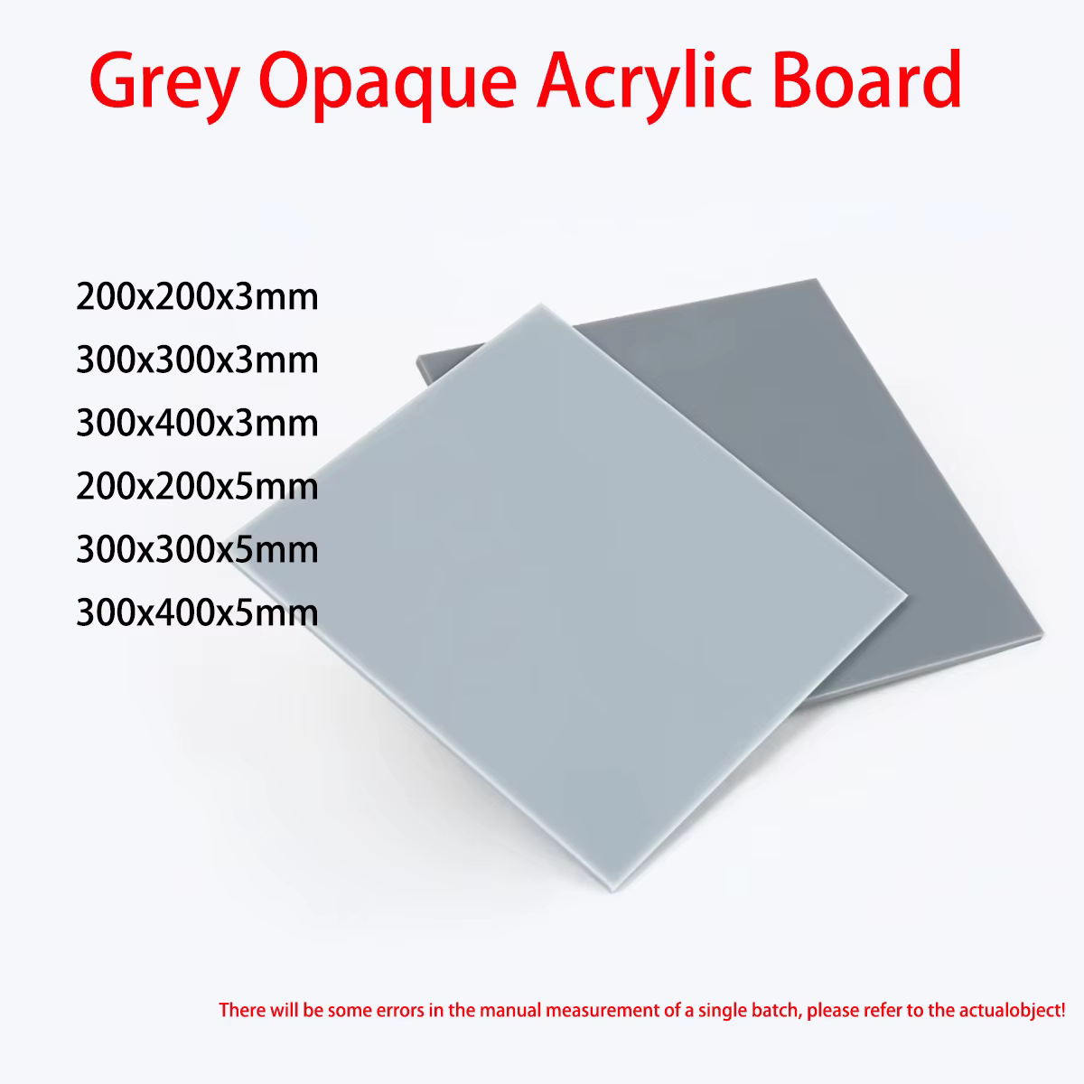 Feuille acrylique grise