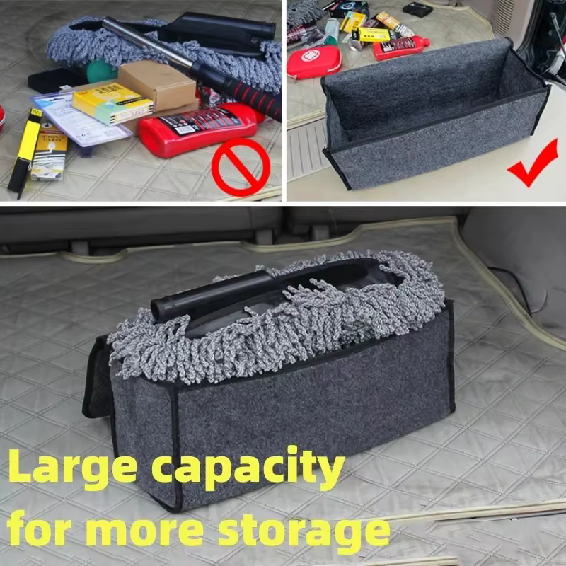 1PC Boîte de rangement en feutre gris foncé pour voiture