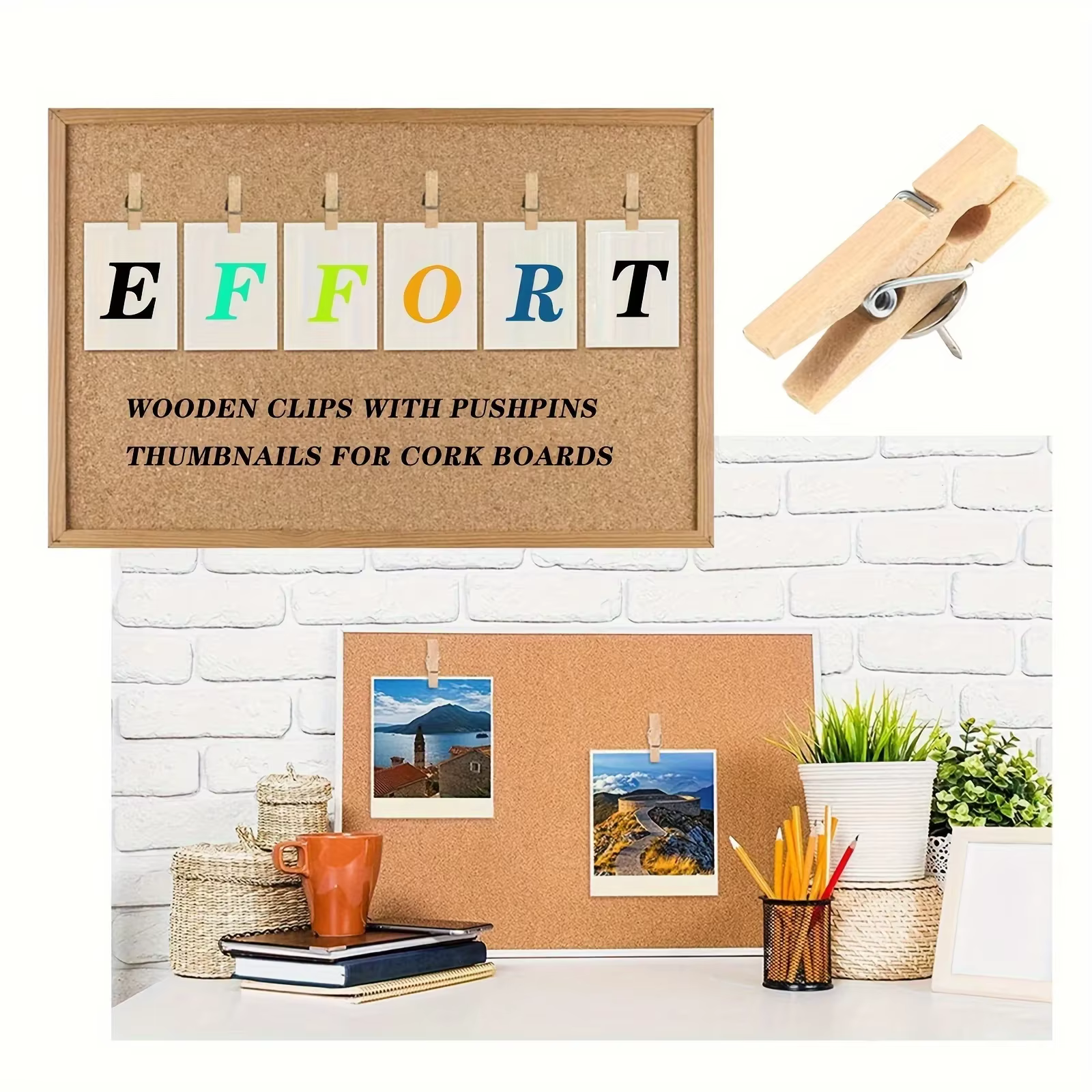 50 pièces/boîte punaise étagère en bois costume Transparent facile à ranger transporter multi-usages approprié artisanat décoration accessoires