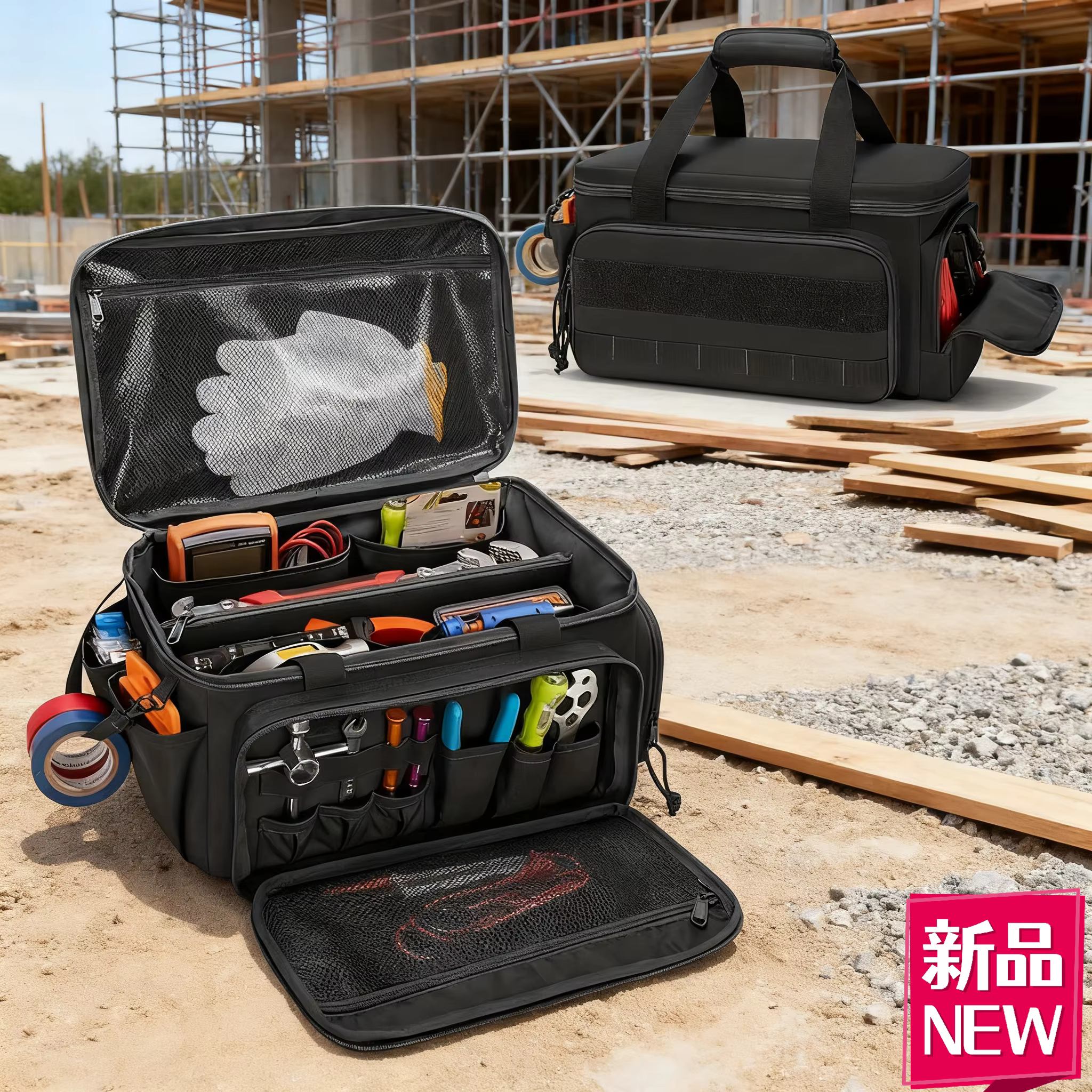 Sac de rangement d'outils à poignée Portable