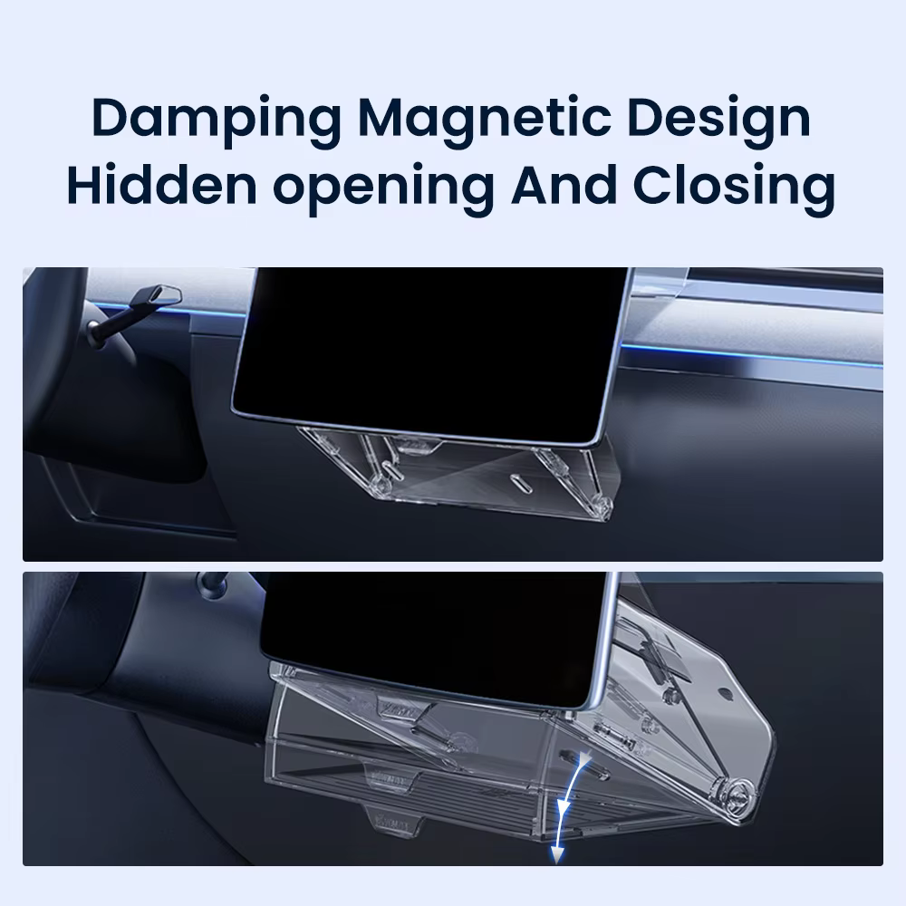 YZ pour le nouveau Tesla Highland modèle 3 Y bac de jonction magnétique sous l'écran boîte de rangement pliable ETC