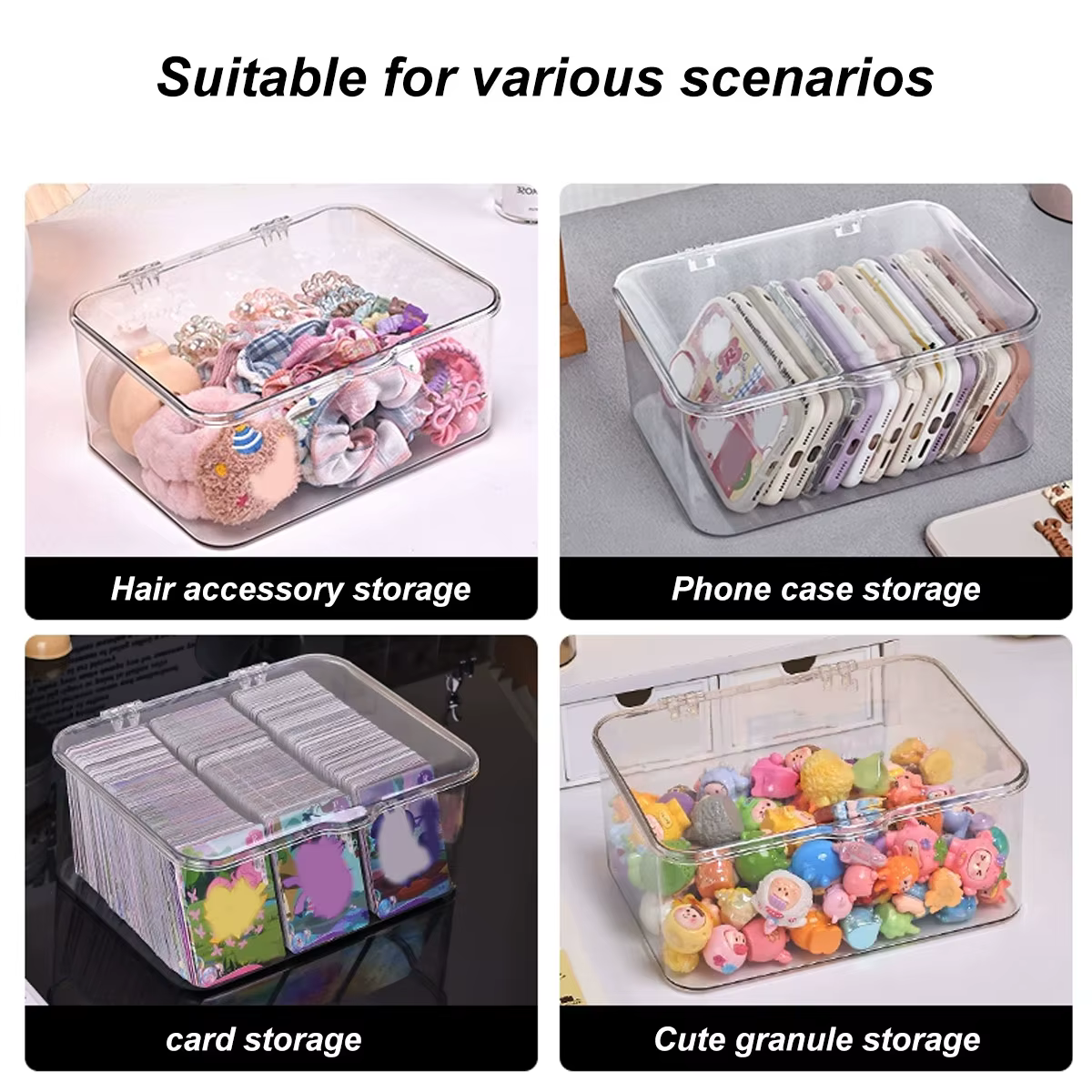 Boîte de rangement en plastique