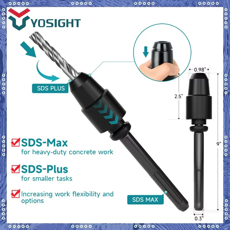 Adaptateur de mandrin SDS Max vers SDS Plus