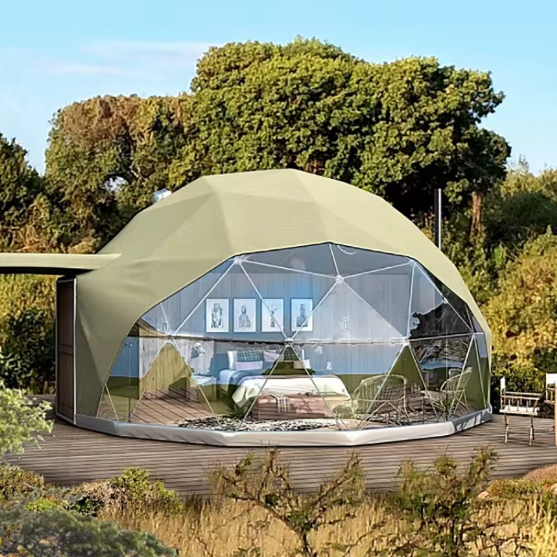 Tente dôme en PVC pour camping en plein air, cabane de jardin, vente en gros d'usine, tente de glamping extérieure, même pour hôtel, toutes saisons, personnalisable