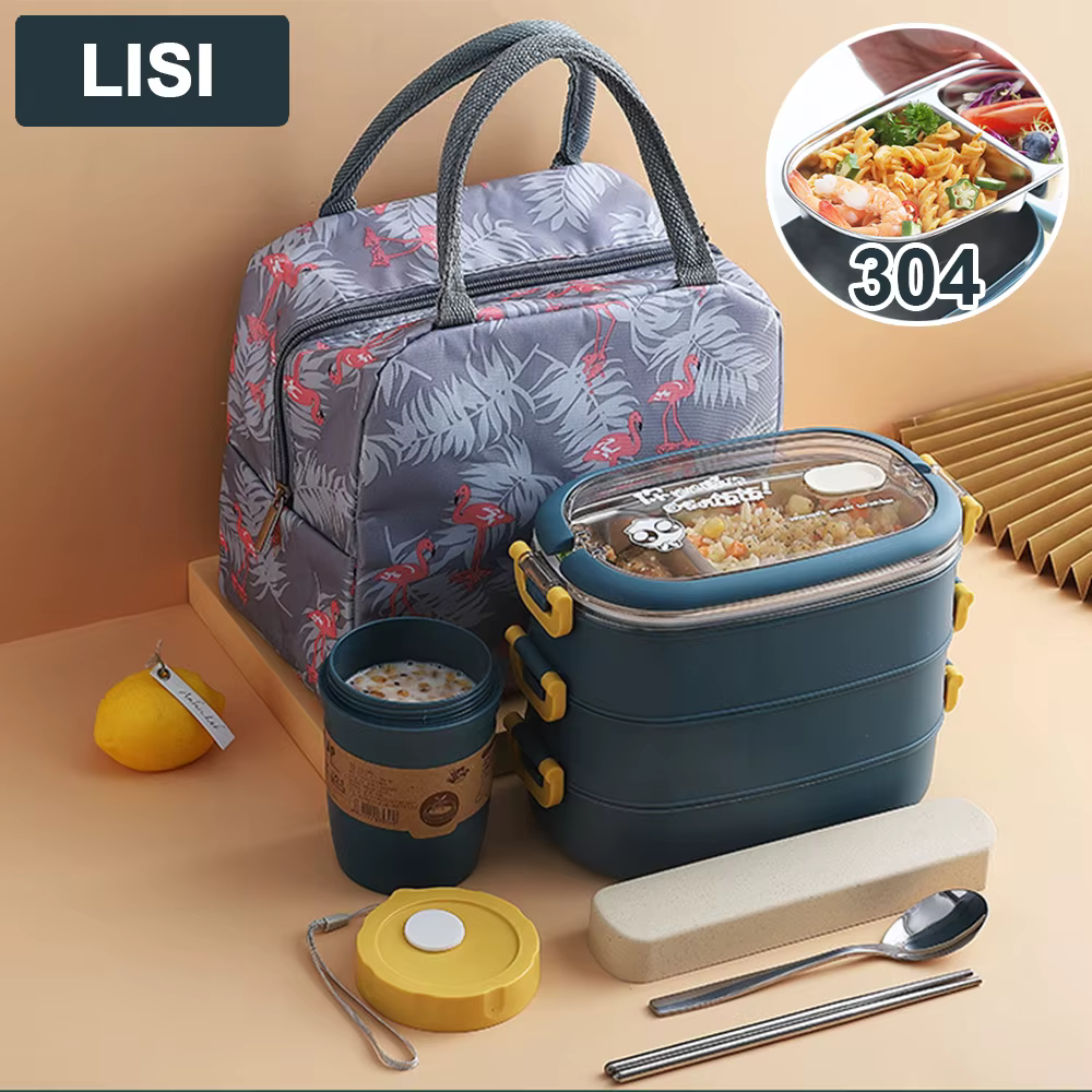 Boîte à Bento Isolée en Acier Inoxydable Multicouche