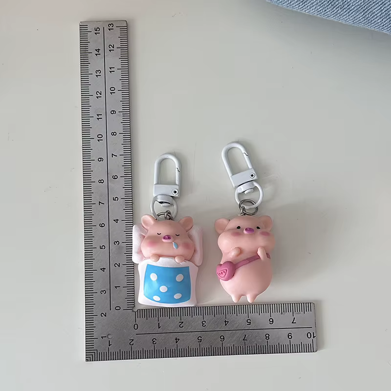 Porte-clés cochon tridimensionnel mignon et drôle