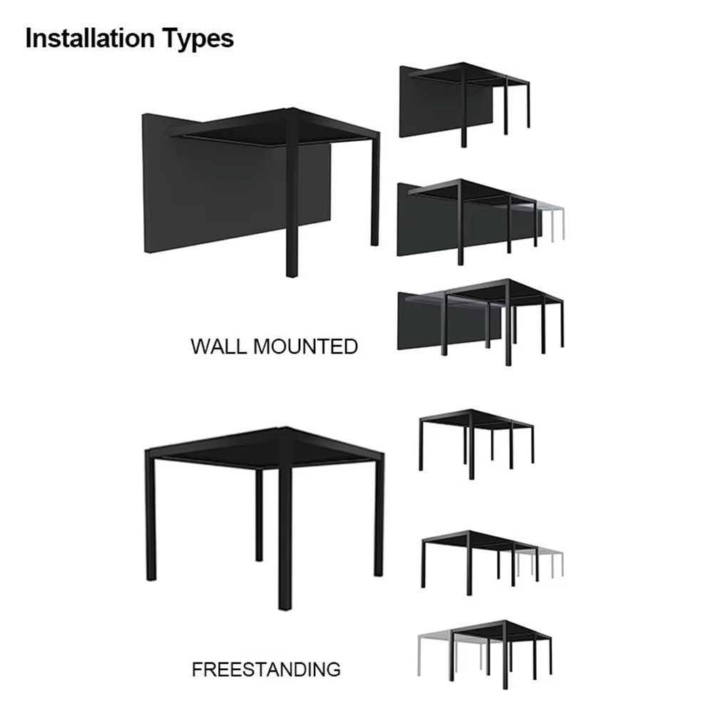 Pergola bioclimatique en aluminium