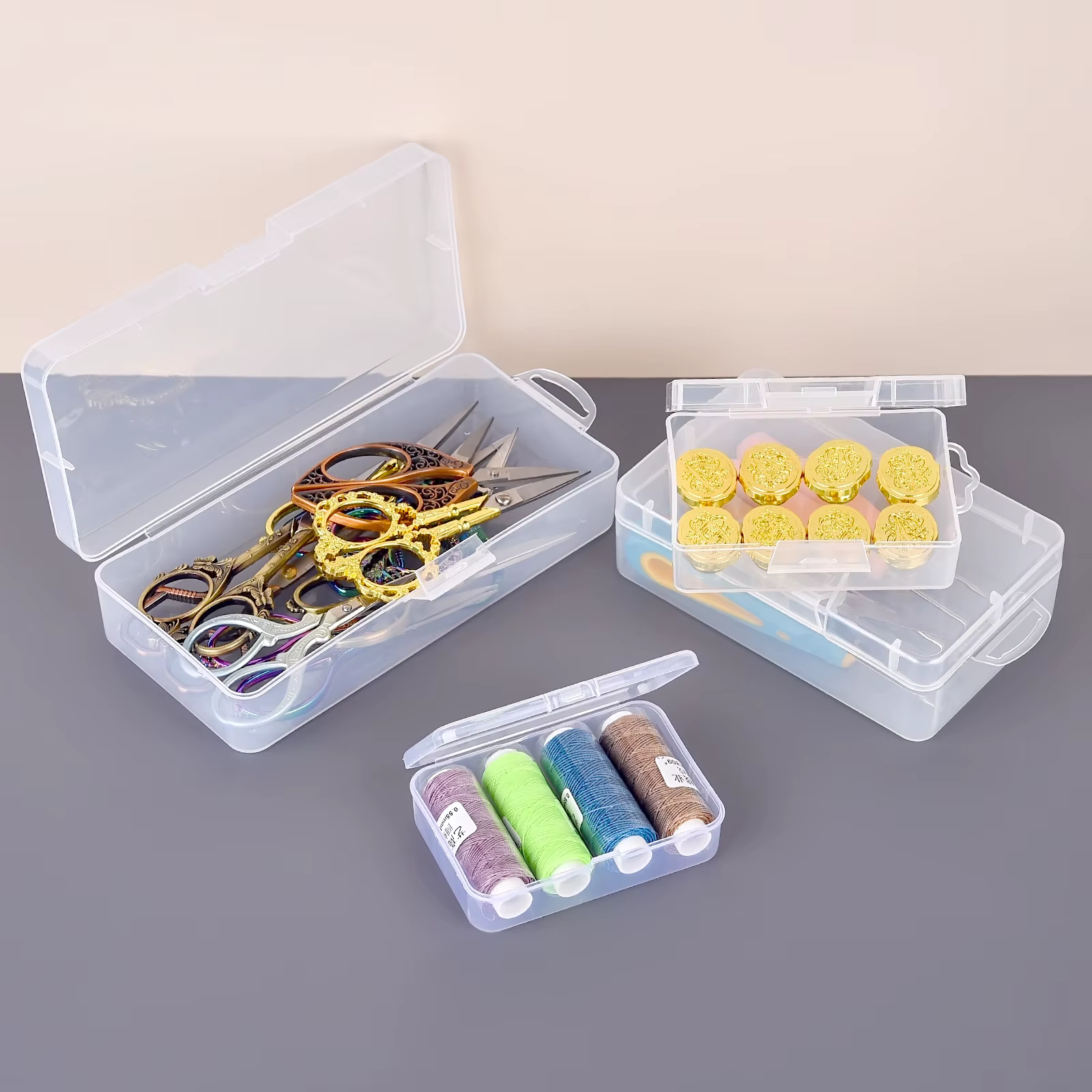 Petite Boîte de Rangement Rectangulaire en Plastique Polypropylène PP