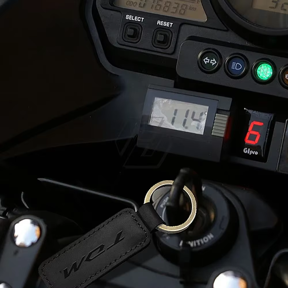 Porte-clés en cuir de vache pour moto Yamaha TDM 850 900